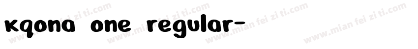kqona one regular字体转换